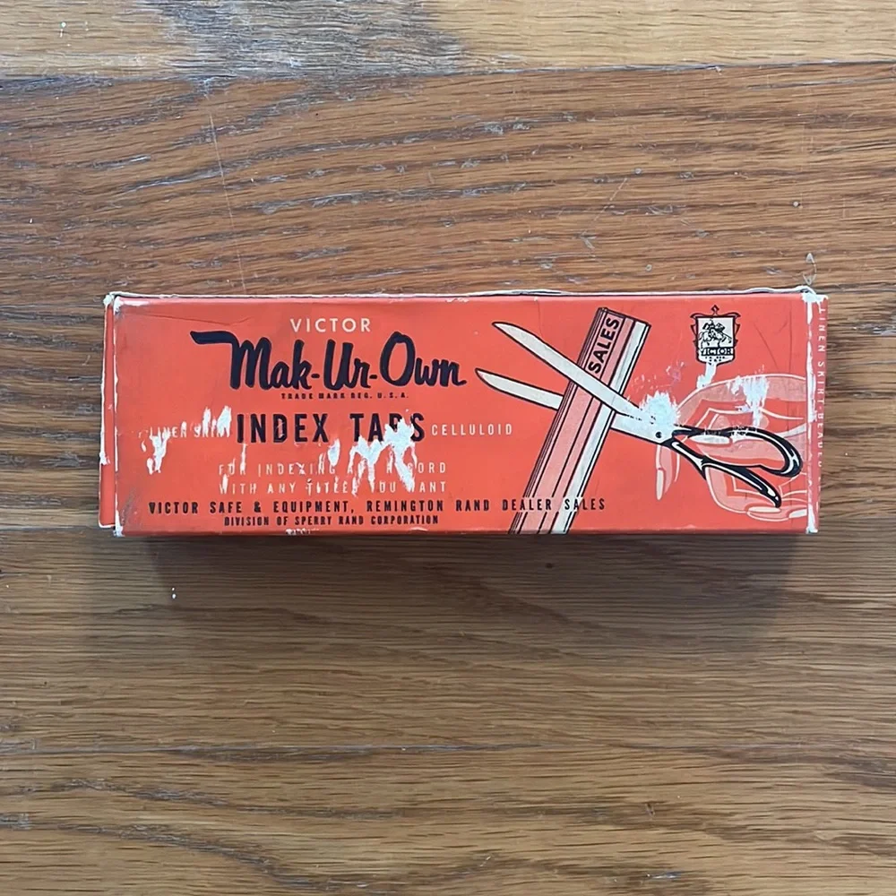 Vintage Victor Mak-Ur-Own Index Tabs